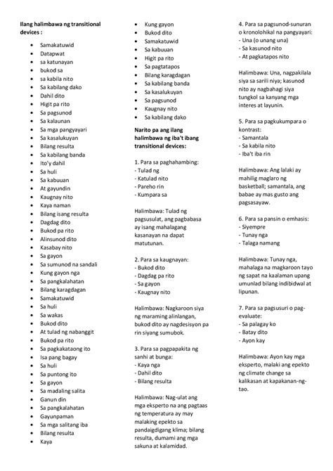 tagalog transitional devices|Transitional Devices in English and Filipino (with .